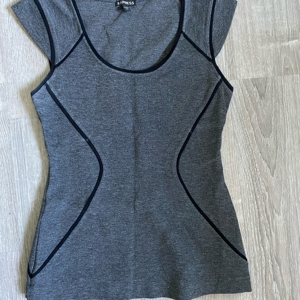 Express Gray Sleeveless Top